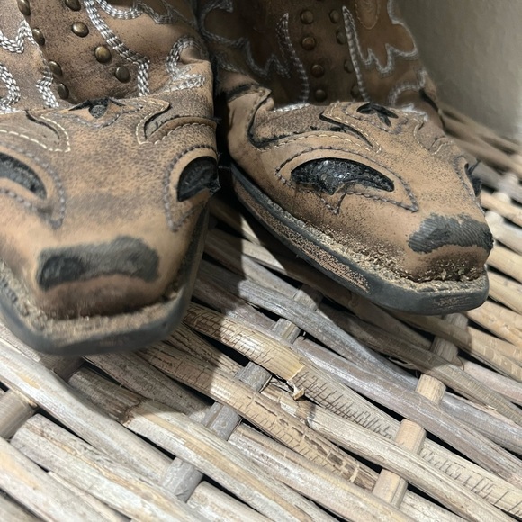 Laredo kids size 10 Western Cowboy Boots with Embroidery, GUC, rodeo, horses - Picture 2 of 7